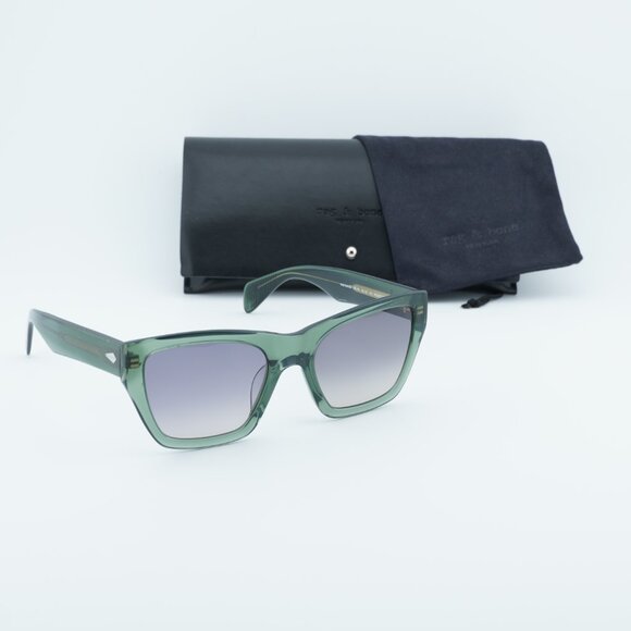 Rag & Bone RNB1046/G/S 01ED PR Square Sunglasses - Green/Grey main image 6